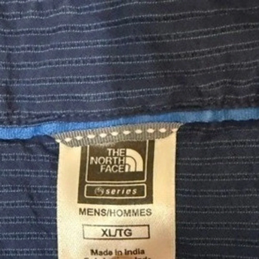 The North Face Mens Blue Seersucker Striped Long Sleeve Button Down Shirt XLAP6V